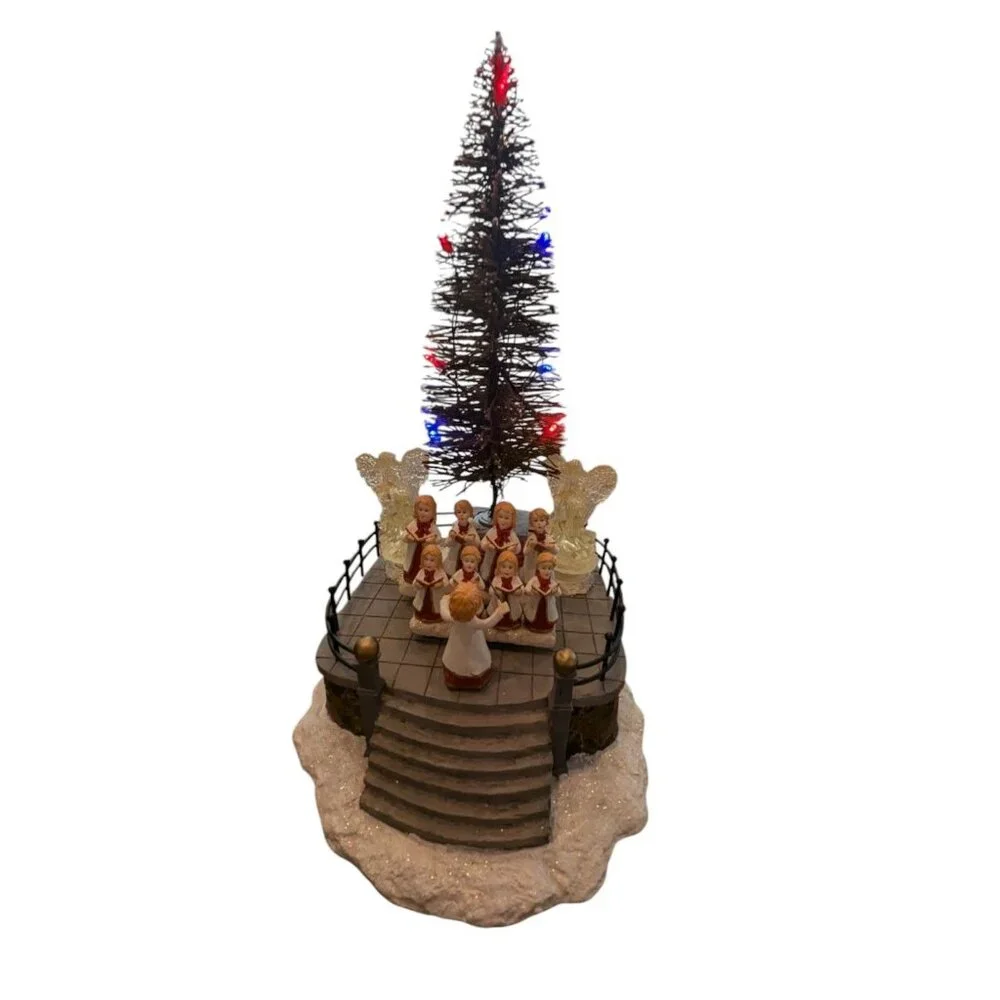 Winter Valley Animated Choir & Tree Christmas Decoration With Lights & Motion
